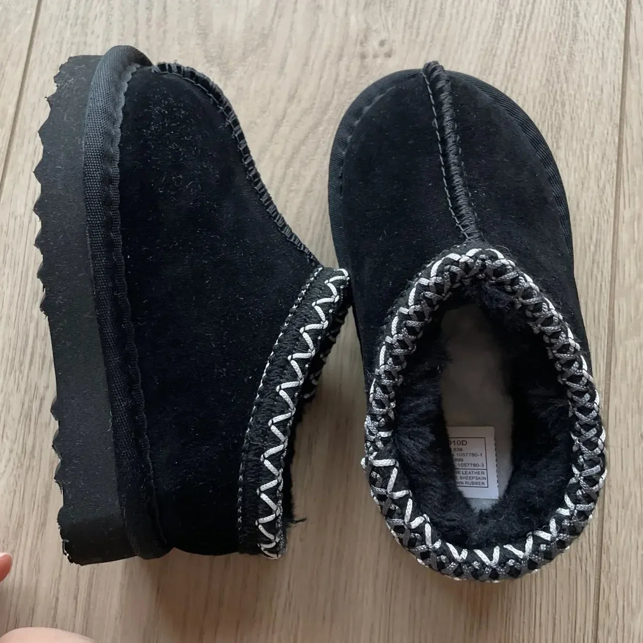 New Winter Kids Cowhide Suede Snow Boots