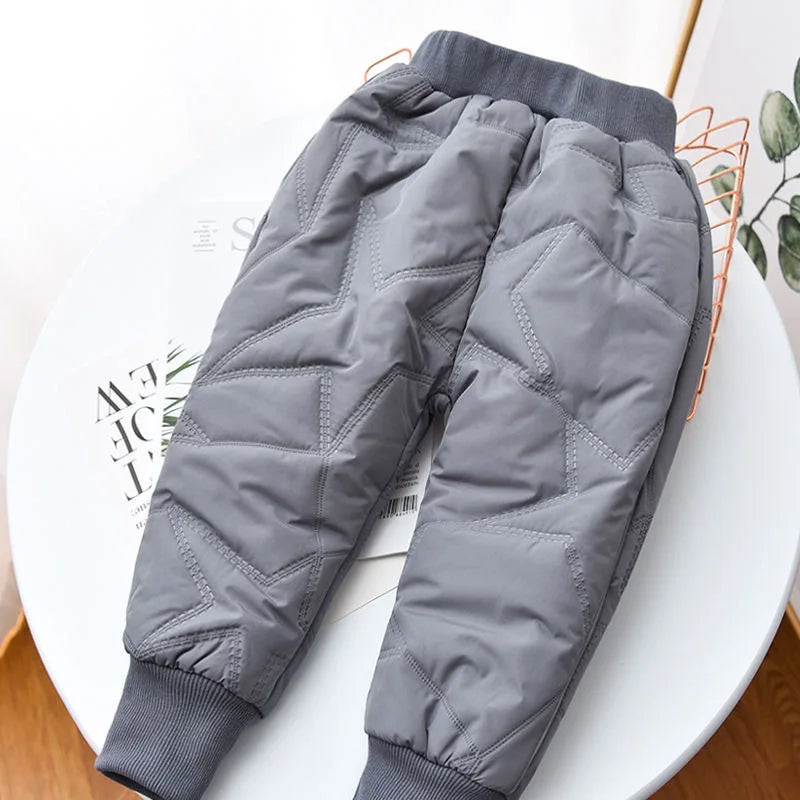 Children Thick Plus Velvet Thicken Denim Pants