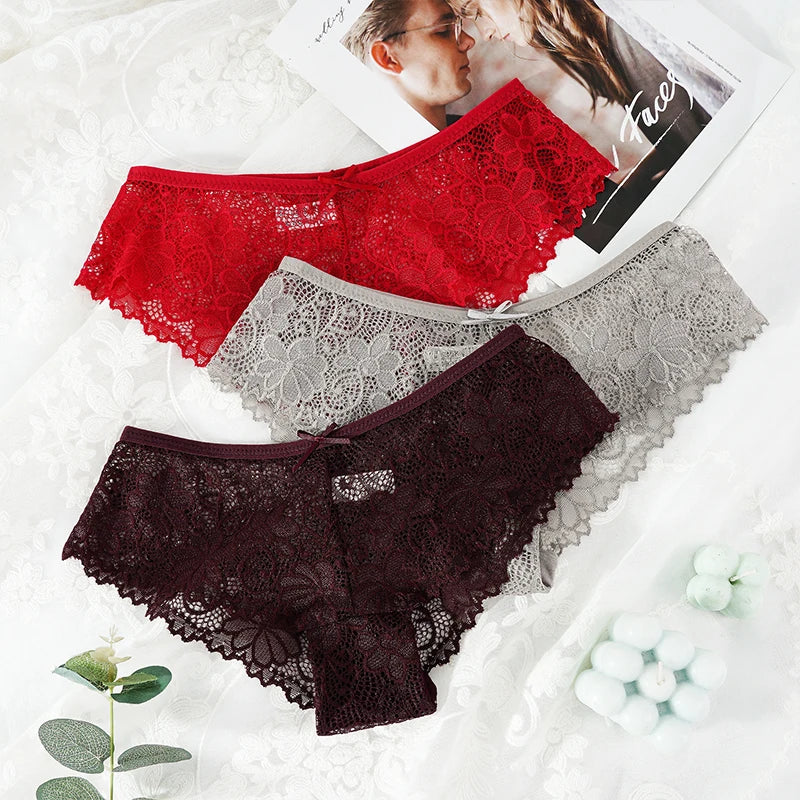 Women Briefs Sexy Full Lace Panties