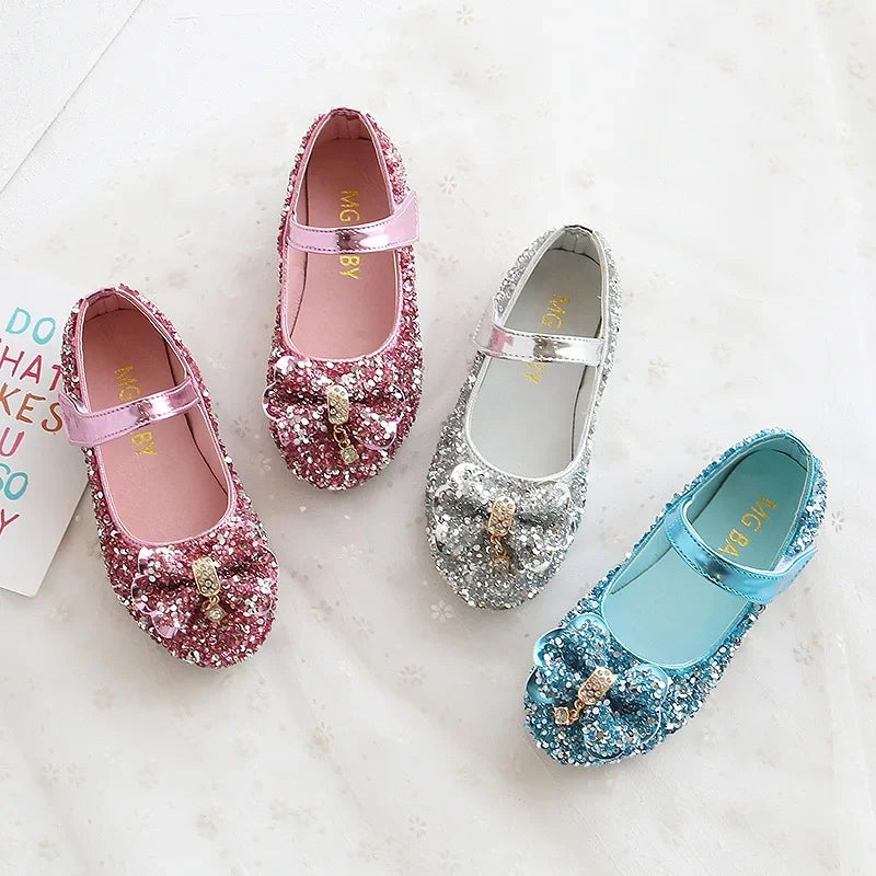 New Kids Glitter Leather Shoes