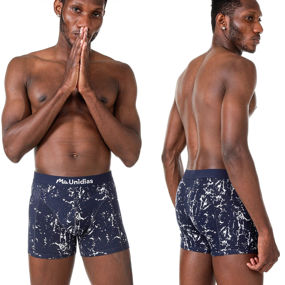 Baumwoll-Boxershorts mit Aufdruck für Herren