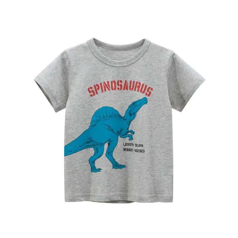Children Boys Short Sleeve O-Neck Cotton T-shirt