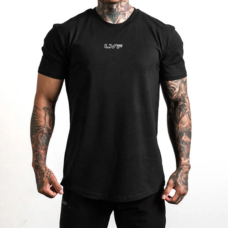 Herren-T-Shirt mit kurzen Ärmeln für das Fitnessstudio, Sommer, Fitness, Sport