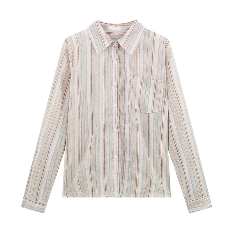 Women Elegant Blouses Vintage Loose Casual Tops
