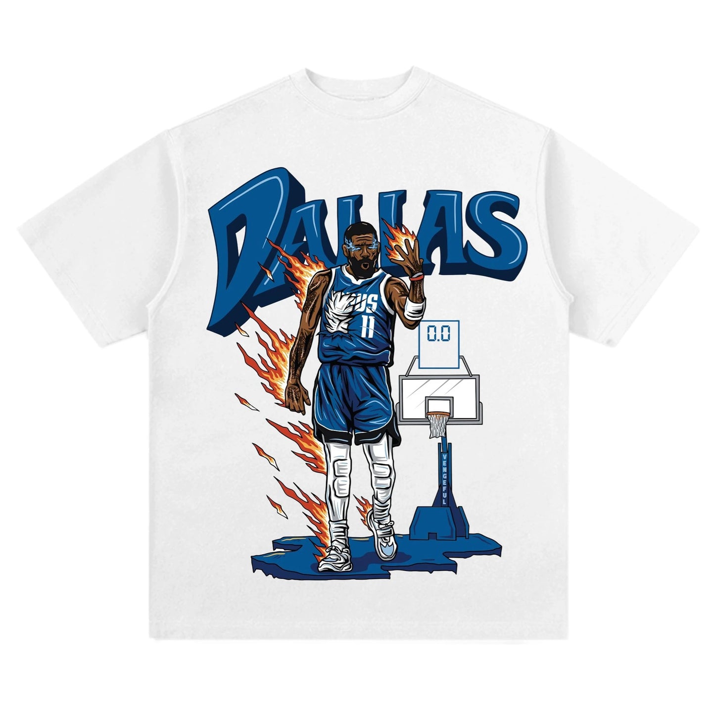 American Skeleton Dallas No. 11 Kyrie Irving Basketball Cotton T-shirt