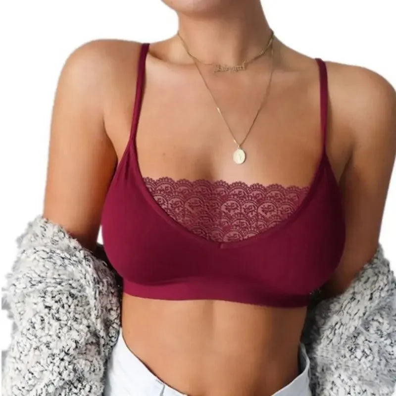 Women Bandeau Slim Sexy Solid Colour Tanks Underwear