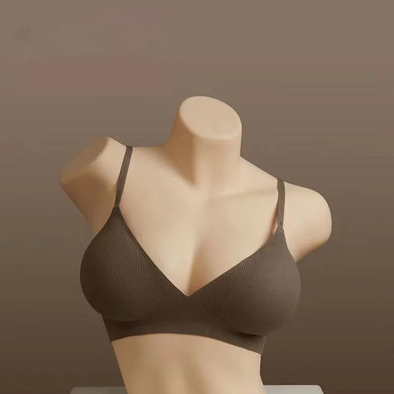 Women Deep V Neck Plunge Sexy Lingerie Letter Strap Bras