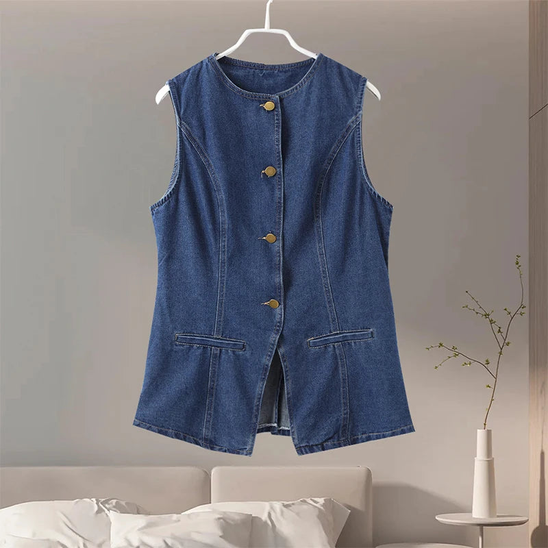 Women Slim Long Sleeve Single Breasted Midi Jackets