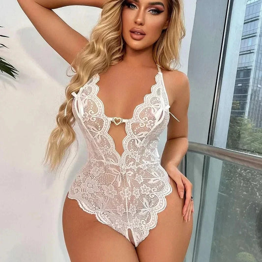 Women Lace Hollow Bra Set