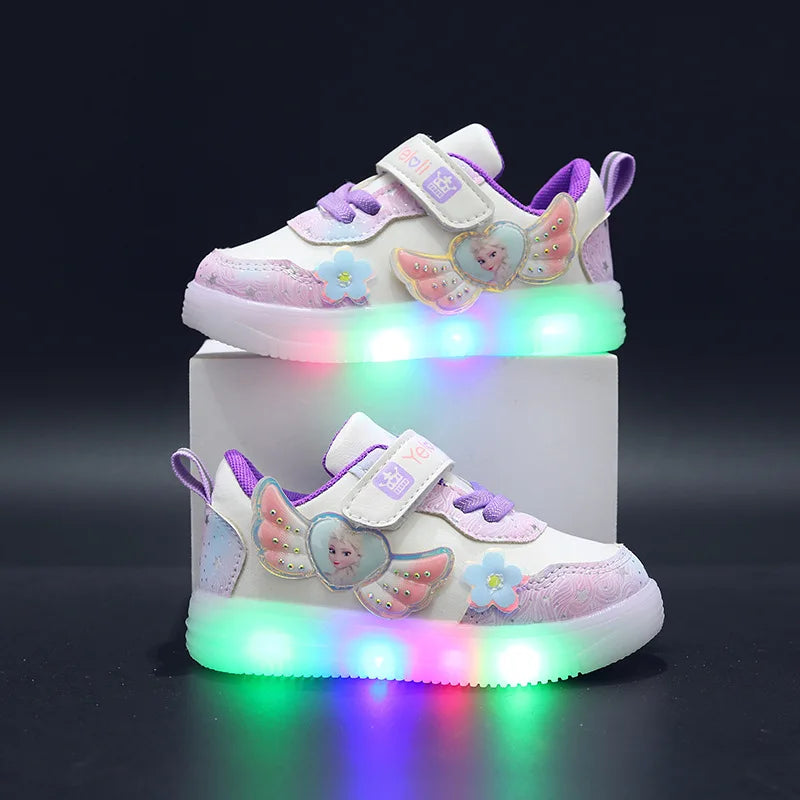 New Disney LED Casual Pink Purple Shoes