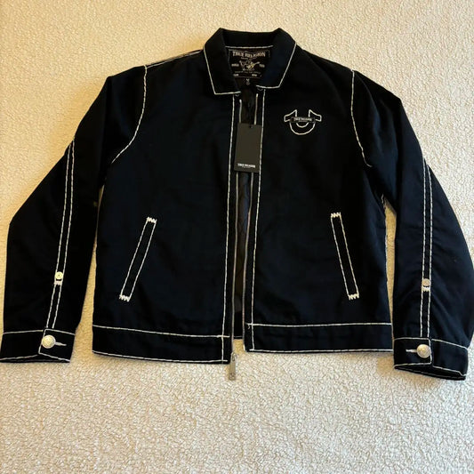 Neue Retro Y2k Jeans-Lederjacke