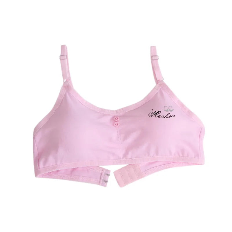 Children Cotton Solid Soft Cotton Intimates Bra