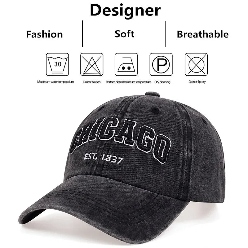 Baseballkappe mit neuem Buchstaben „CHICAGO“