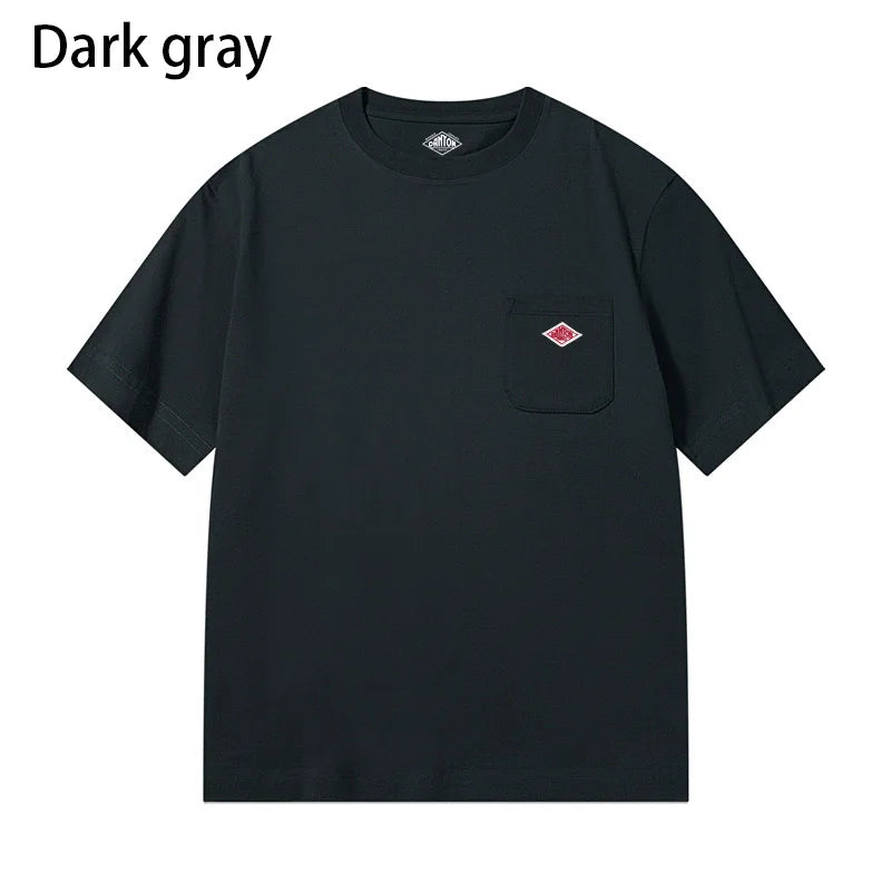 Men Pure Cotton Short Sleeve Loose T-shirt