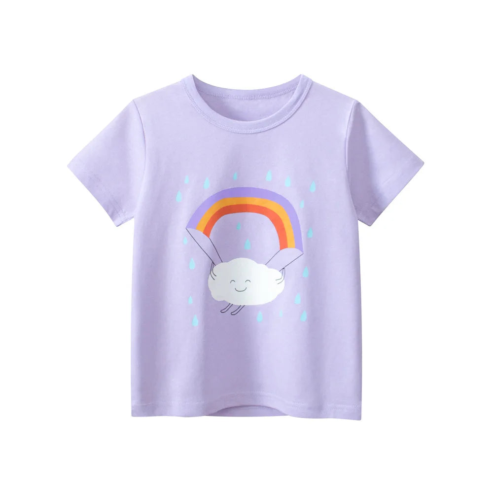 Sommer 2-8 Jahre Kinder Mädchen Shorts Ärmel T-shirts