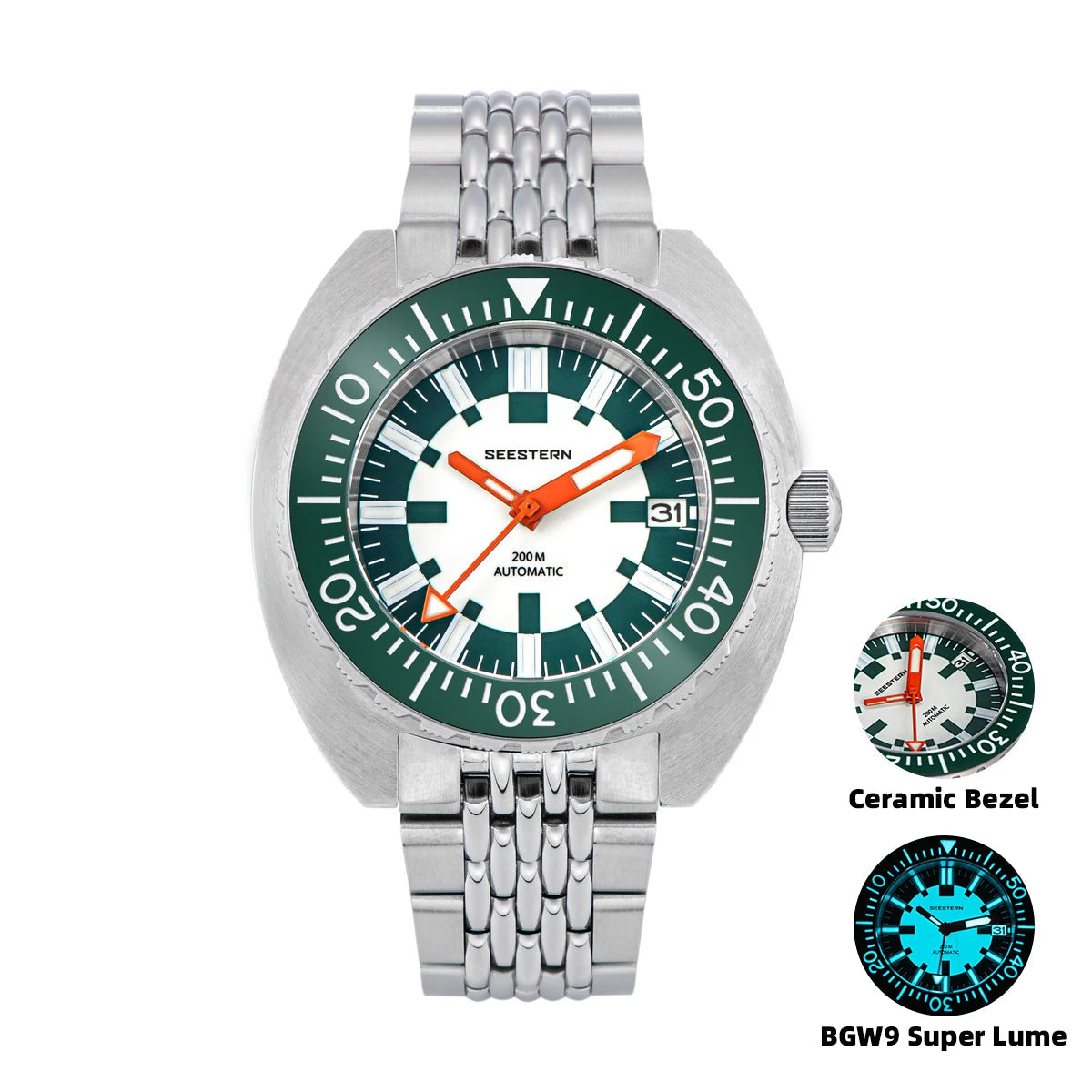 Automatic Men Date 200m Turn Bracelet Wristwatches