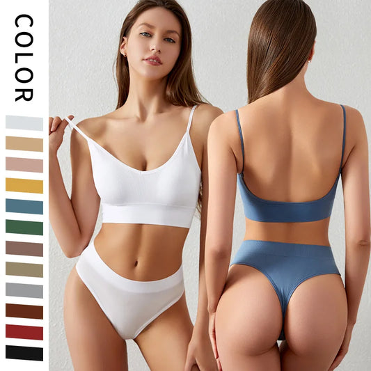 New Women Seamless Bra Set