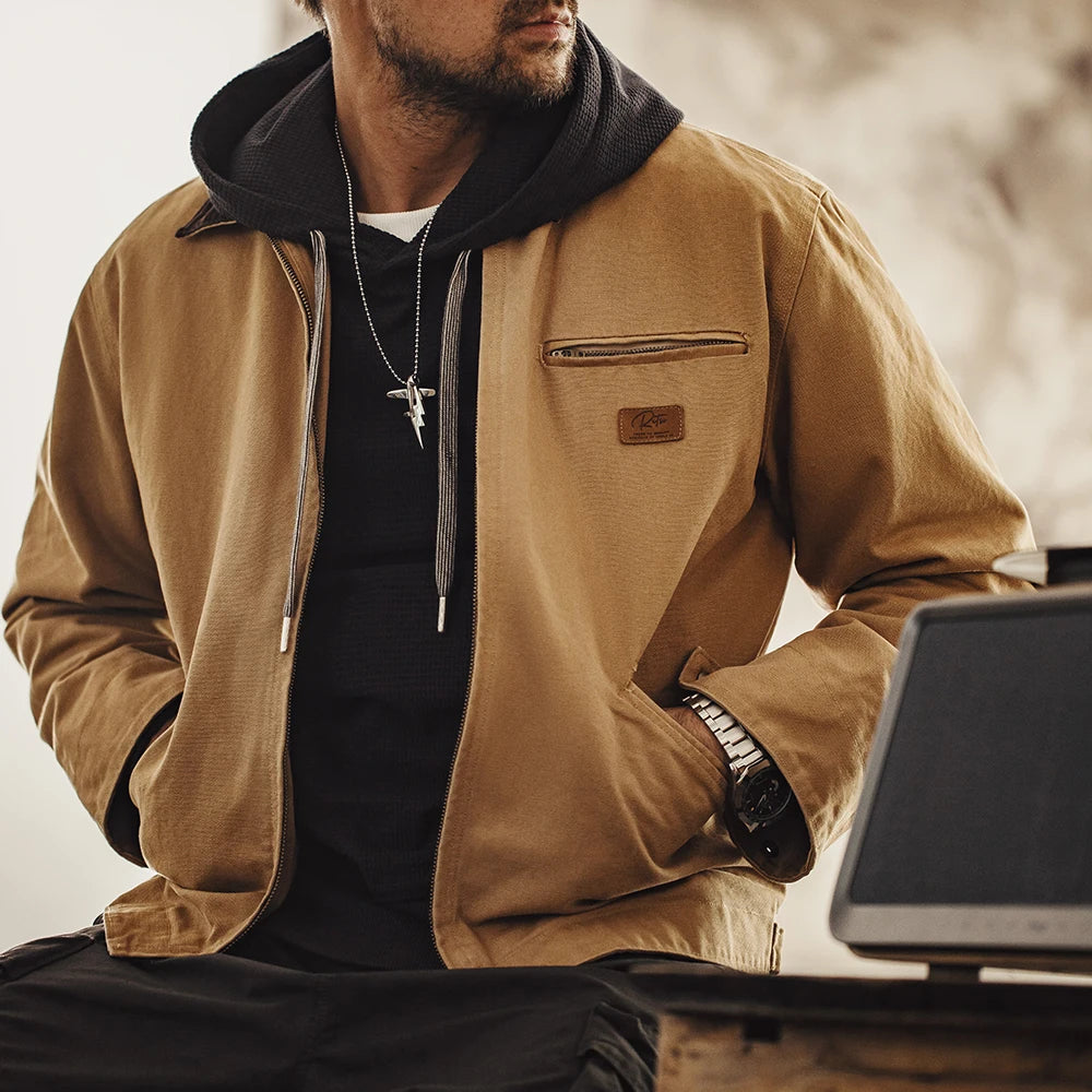 Neue Maden Retro Canvas Detroit Jagdjacke