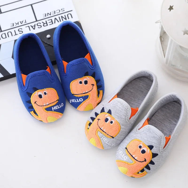 Autumn Winter Boy Cotton Fabric Home Shoe