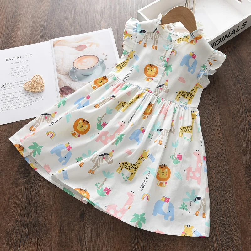 Summer Floral Toddler Kid Party Clothes