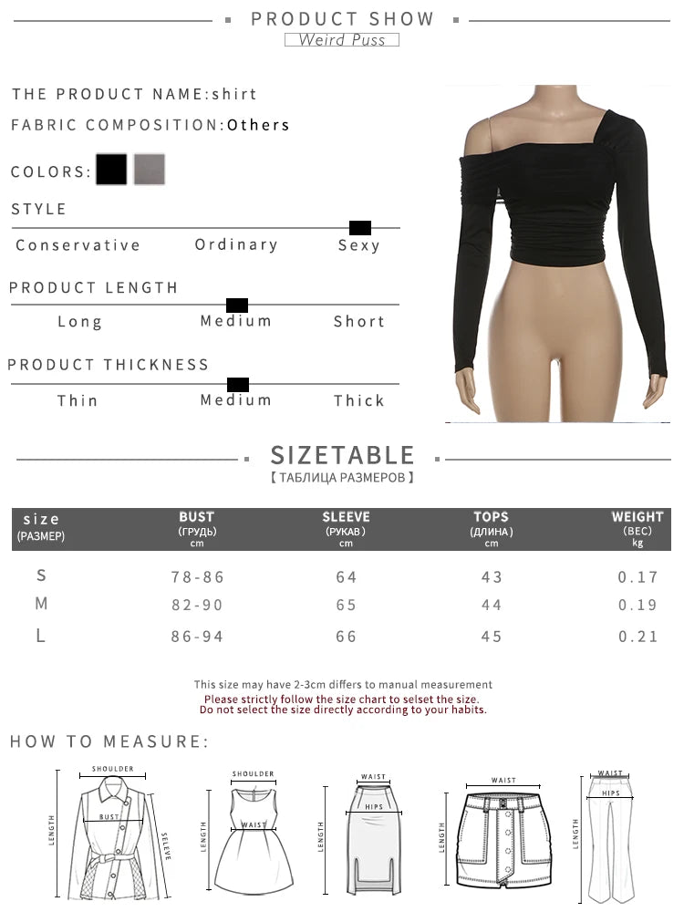 Weird Puss Pleat Irregular Crop Tops