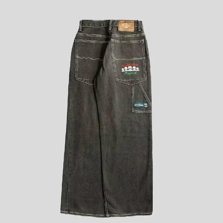 Männer Harajuku Hip Hop Kreuz Grafik Jeans