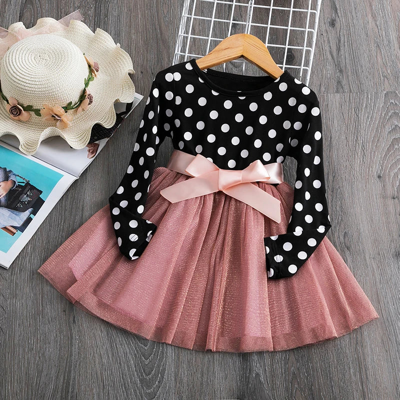 New Long Sleeve Girls Winter Dress