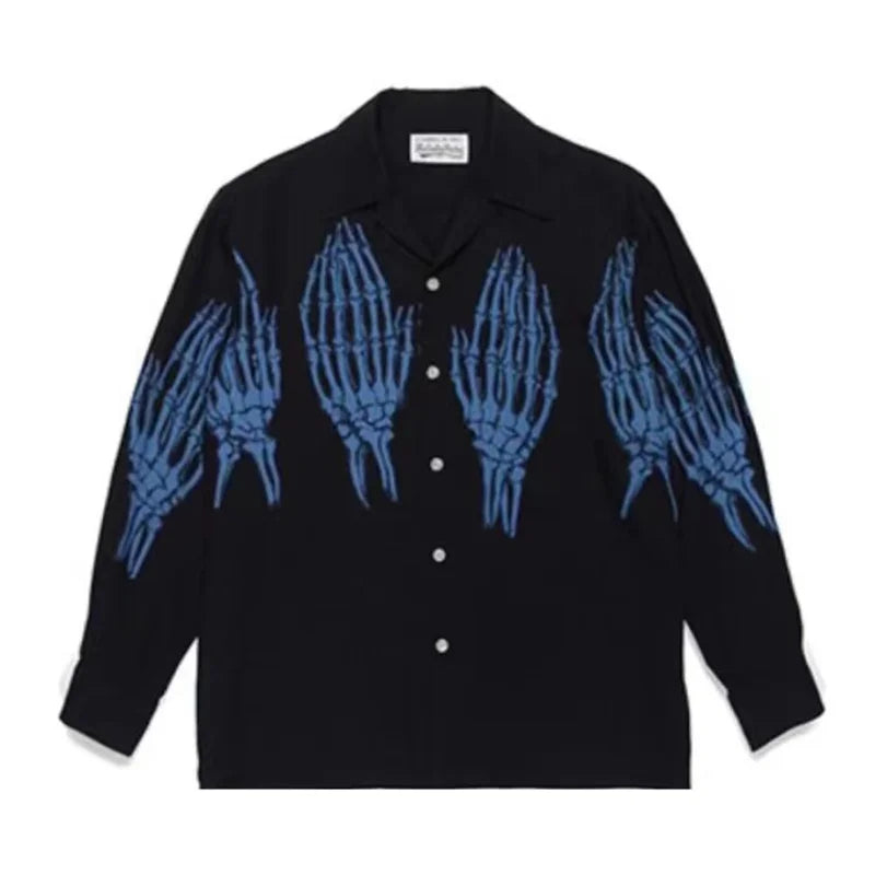 Autumn WACKO MARIA Embroidery Logo Long Sleeve Shirt