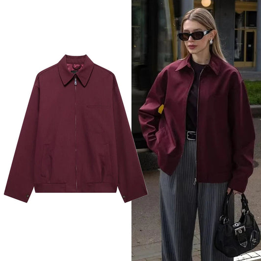 New Women Long Sleeve Loose Jacket