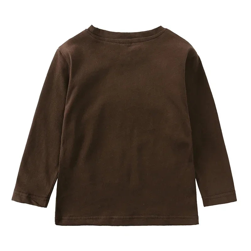 Autumn Kids Boy Solid Casual Long Sleeve Top