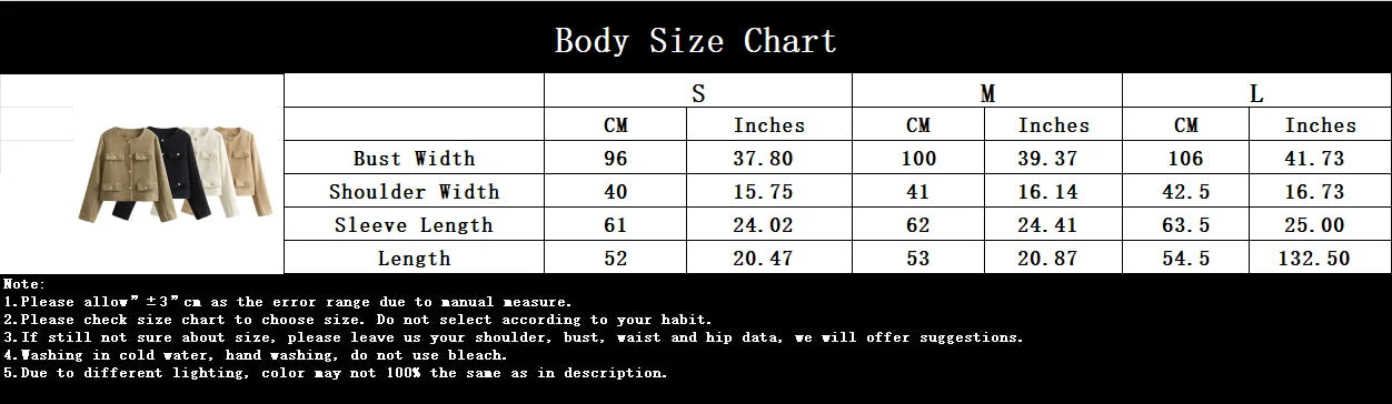 New  Fashion Solid Pockets O Neck Single Breasted Elegant Chic Short Jackets