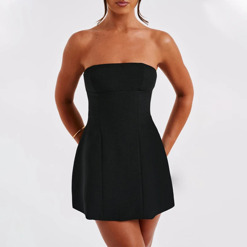 Strapless Backless Sexy Bodycon Mini Prom Dress