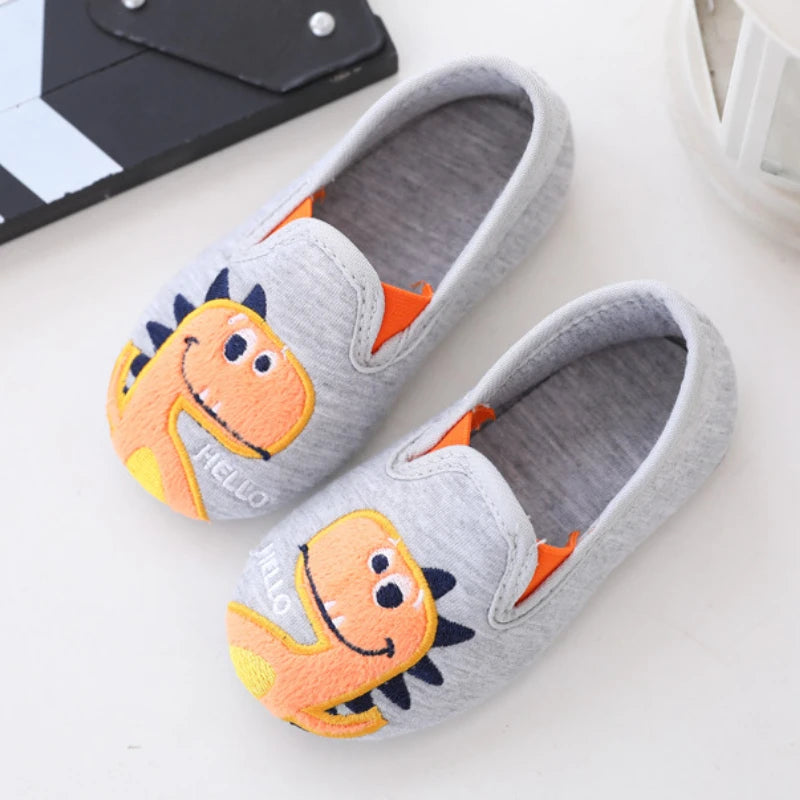 Autumn Winter Boy Cotton Fabric Home Shoe