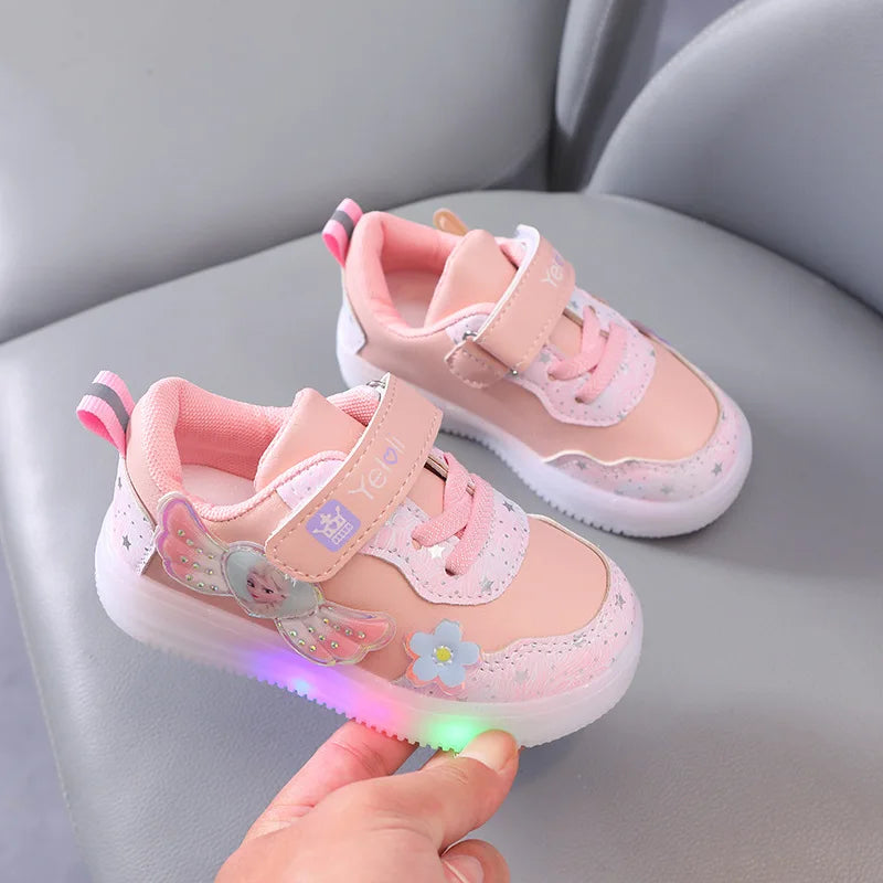 New Disney LED Casual Pink Purple Shoes