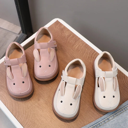 Girls Flats Non-slip soft sole Leather Shoes