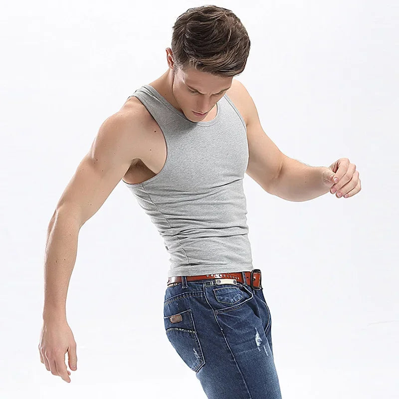 Weste Baumwolle Schlank Unterwäsche Elastische Casual Unterhemden Männlichen Tank Tops
