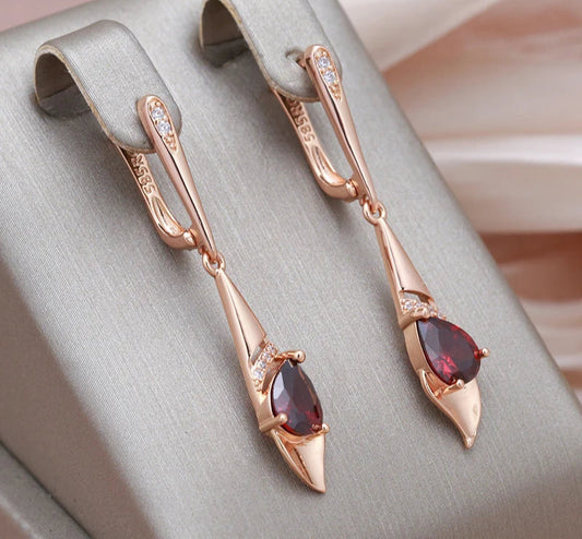 Women Rose Golden Elegant Bride Wedding Fine Jewelry