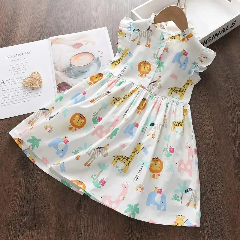 Summer Floral Toddler Kid Party Clothes