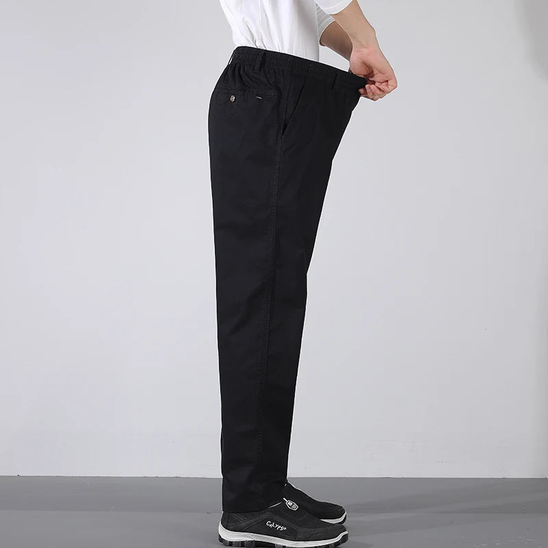 High Waisted Fashionable Casual Straight Pencil Cargo Trousers