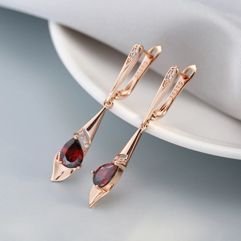 Women Rose Golden Elegant Bride Wedding Fine Jewelry