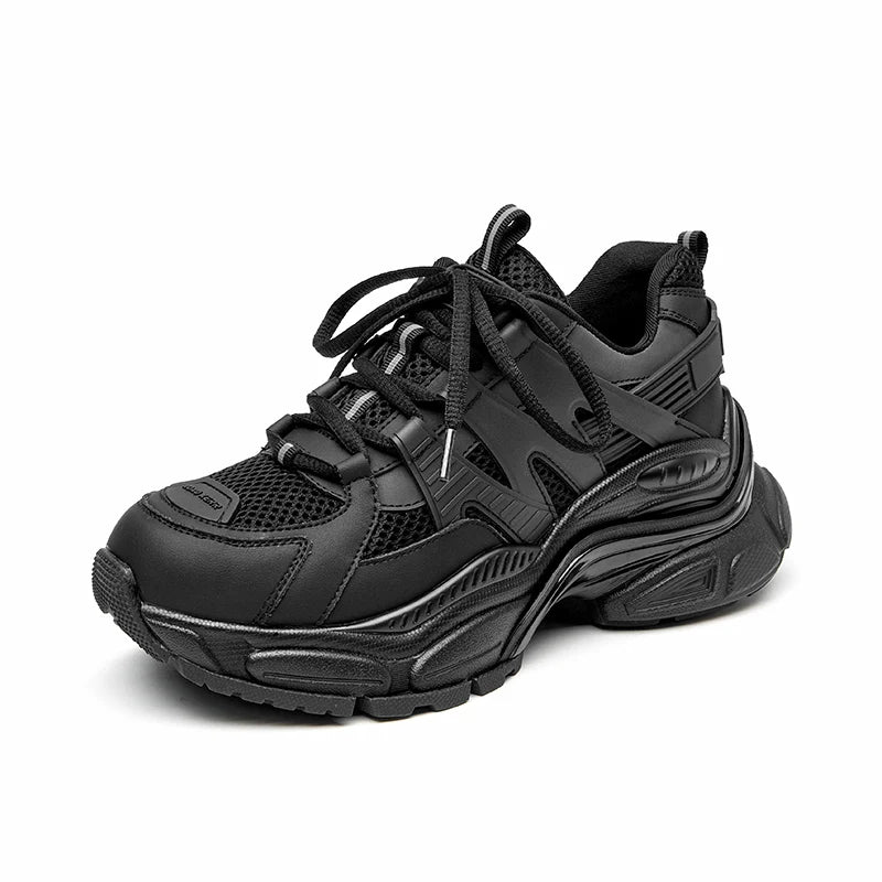 Atmungsaktive Schuhe aus Mesh in Volltonfarbe für Damen
