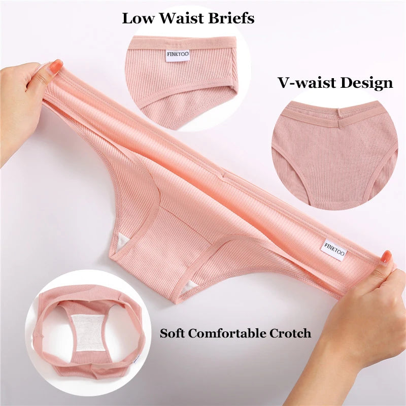 Women Sexy V Waist Plus Size Briefs Low-Rise Comfortable Lingerie