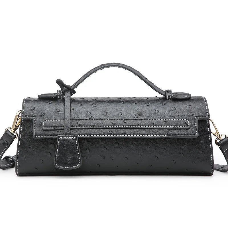 Rechteckige Handtasche mit Schlangenmuster