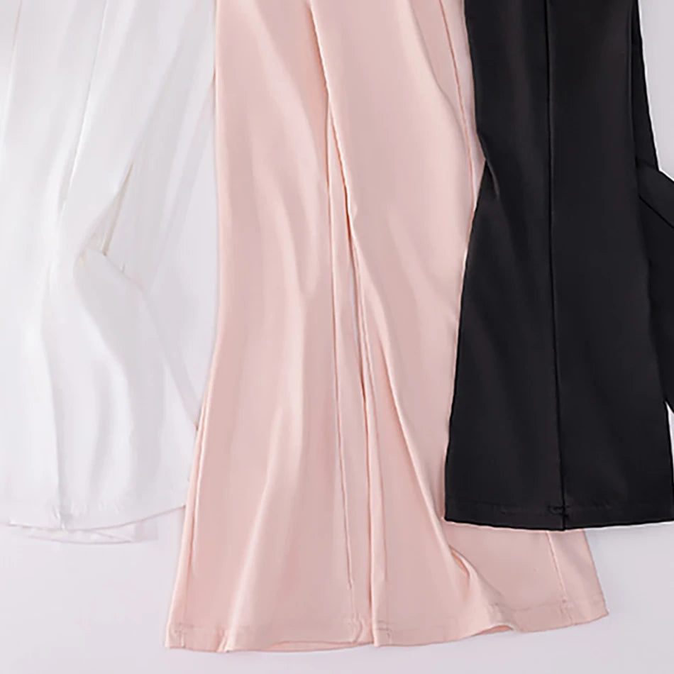 Girls High Waist Flared Pants