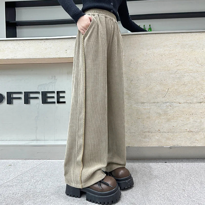 Warm Comfortable Side Stripe trousers