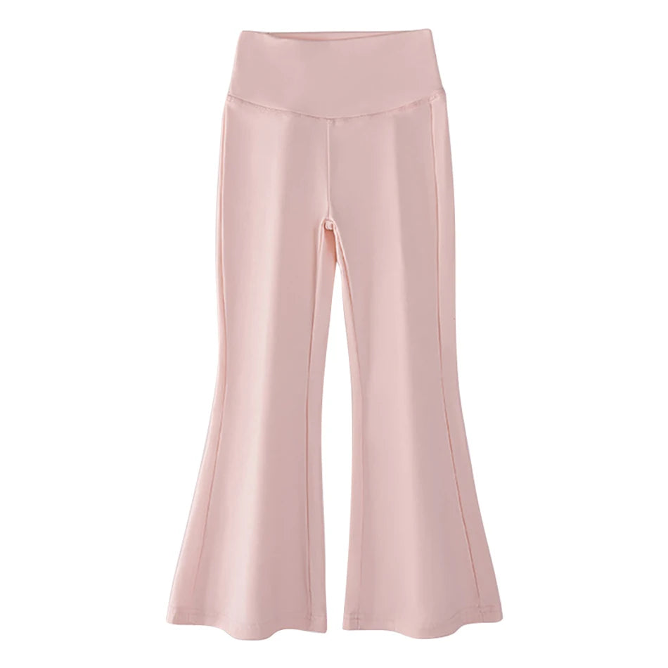 Girls High Waist Flared Pants