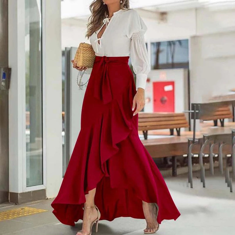 Maxirock mit hoher Taille für Damen