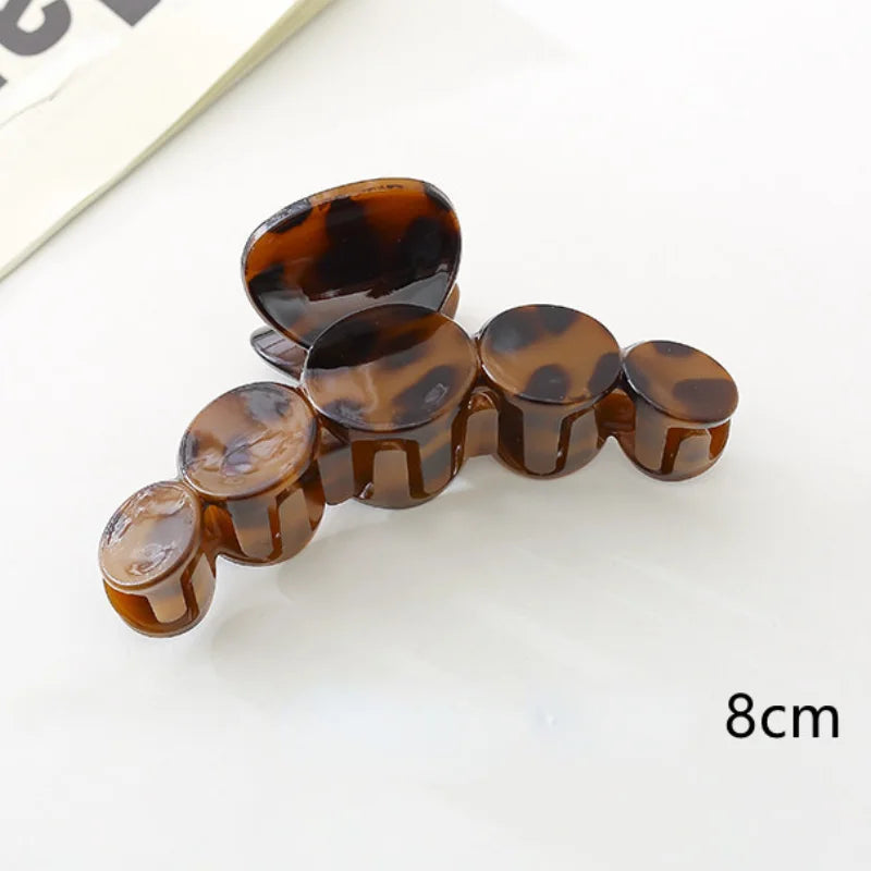 New Bilandi Elegant Leopard Print Resin Grab Clip