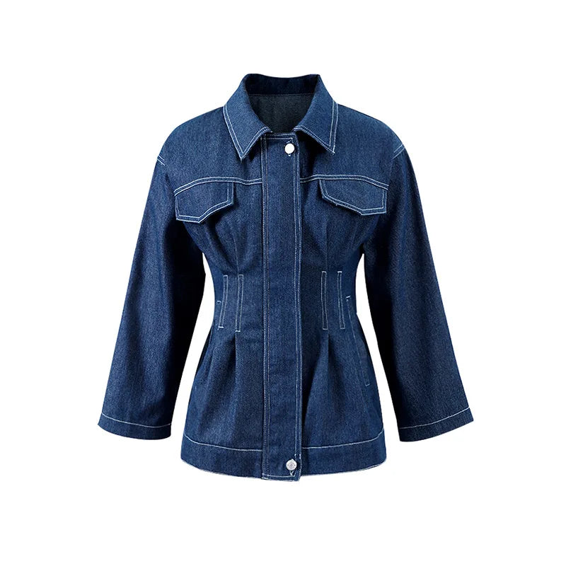 Women Slim Long Sleeve Single Breasted Midi Jackets