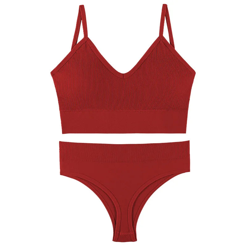 New Women Seamless Bra Set